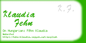 klaudia fehn business card